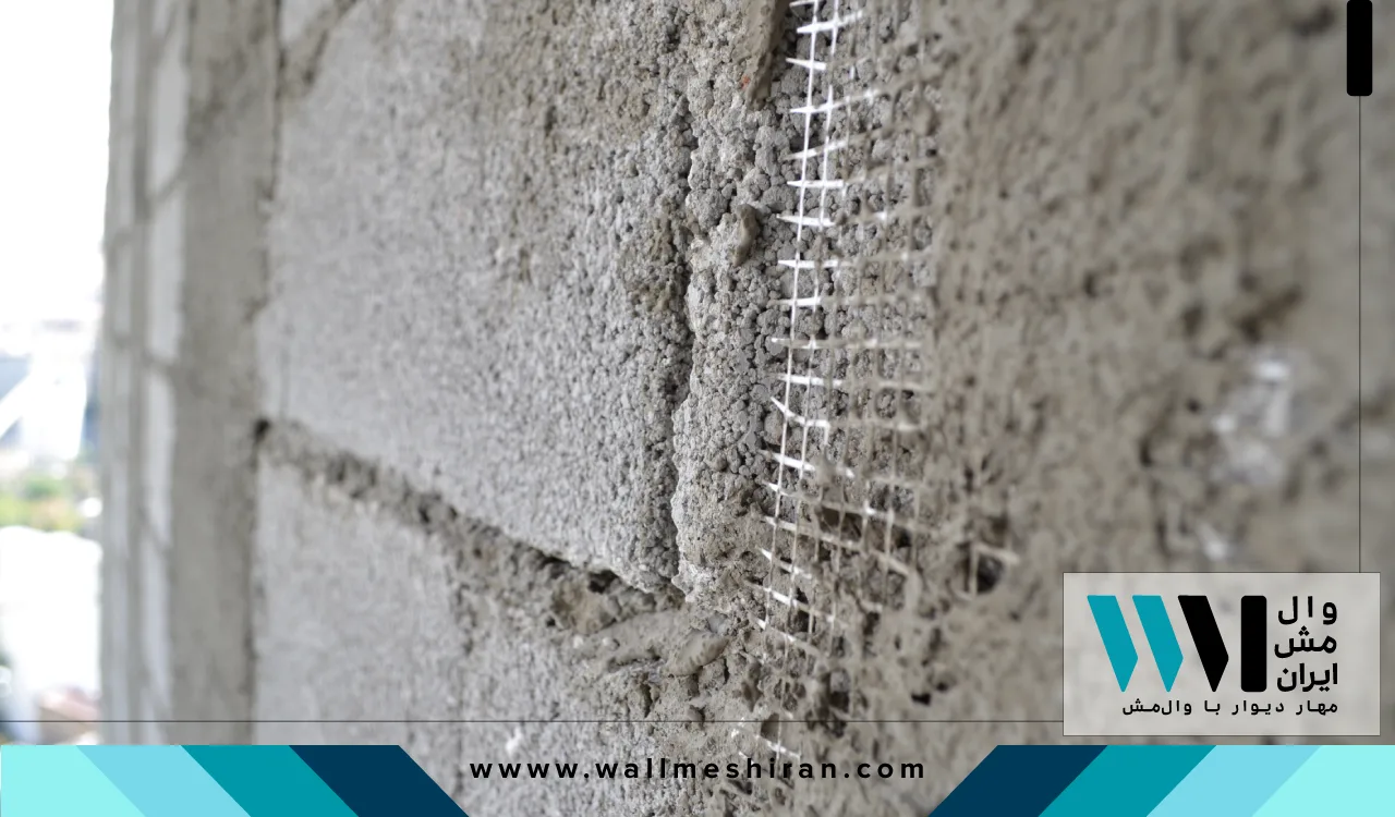 رفتار مکانیکی شبکه الیاف در مسلحسازی دیوار